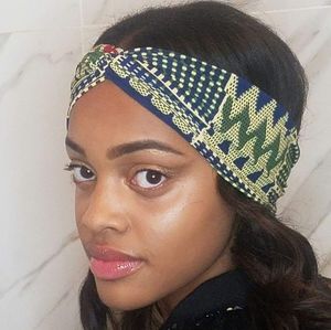 2 pack African print turban headbands